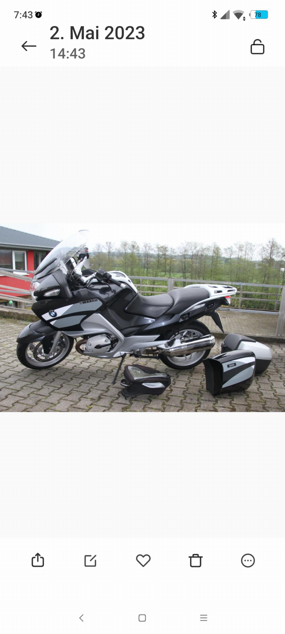 Motorrad verkaufen BMW R1200rt Ankauf